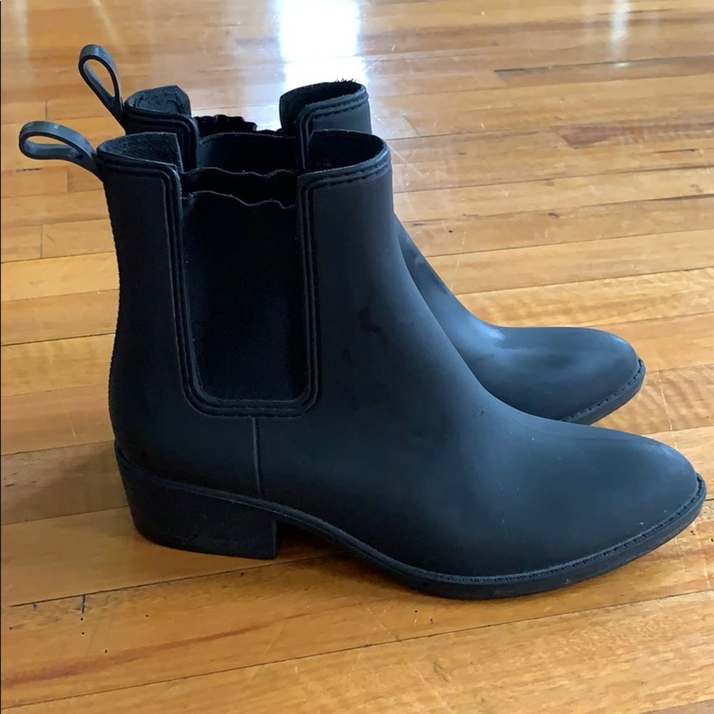Jeffery Cambell black Chelsea rain boots